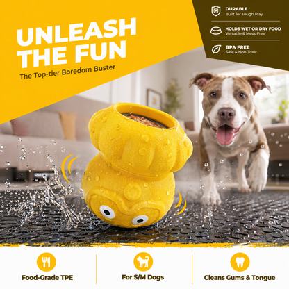 3-in-1 Dog Frozen Treat Ball, Large Size, No-Transfer Fill & Freeze Lick Cup, Treat Dispenser & Tough Chew Toy, Long-Lasting Enrichment Toy for Dogs