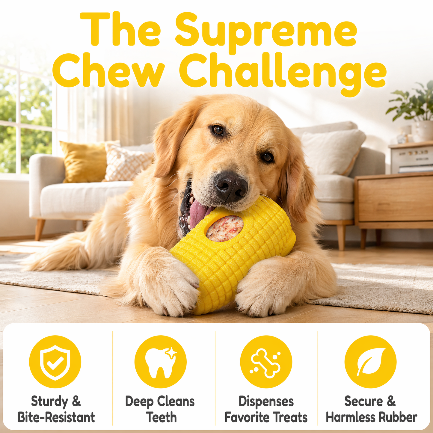 Dog Frozen Treat Toys to Keep Them Busy - Interactive Dog Puzzle Toys with Frozen Mold, Indestructible Aggressive Chew Toys for Large Dogs, Food Grade-Easy to Clean-Reduce Anxiety-Safe Chewing