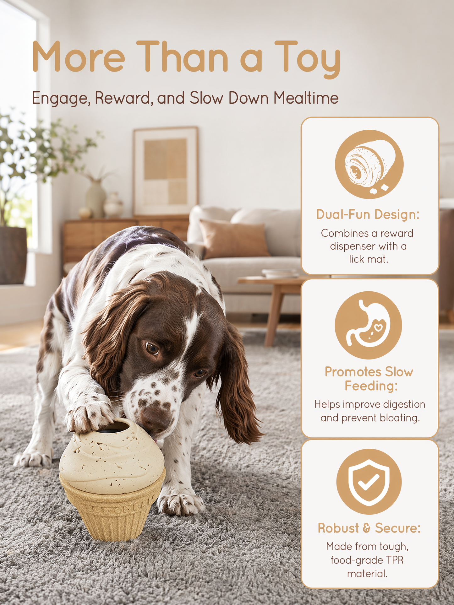 Indestructible Frozen Treat Dispenser Dog Chew Toy, Interactive Enrichment Dog Toy for Small Medium Large Dogs.Dog Puzzle Toy for Indoor Outdoor Play