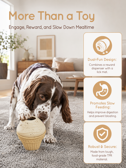 Indestructible Frozen Treat Dispenser Dog Chew Toy, Interactive Enrichment Dog Toy for Small Medium Large Dogs.Dog Puzzle Toy for Indoor Outdoor Play