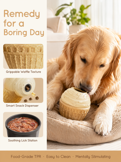 Indestructible Frozen Treat Dispenser Dog Chew Toy, Interactive Enrichment Dog Toy for Small Medium Large Dogs.Dog Puzzle Toy for Indoor Outdoor Play