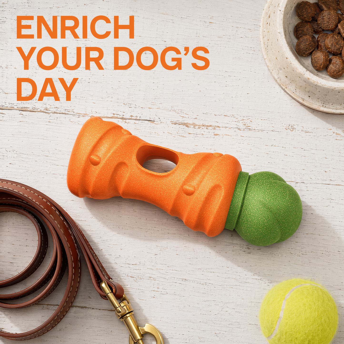 Dog Bully Stick Holder – Safe Chew Toy for Aggressive Chewers, Fun Carrot Design, Prevents Choking, Long-Lasting Treat Time, Ideal for Small to Large Dogs (Carrot Style-7in)