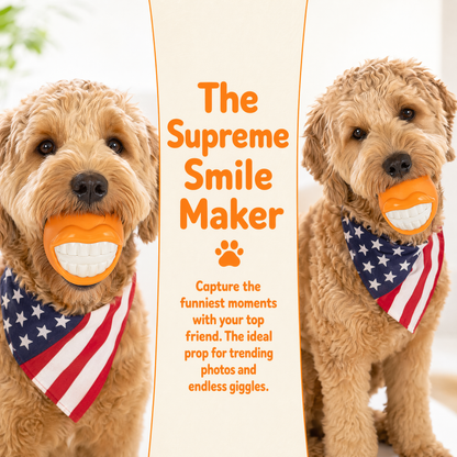 Large Size Orange Squeaky Dog Toy for Medium/Large Dogs Breed Aggressive Chewers Durable Bouncy Squeak Ball
