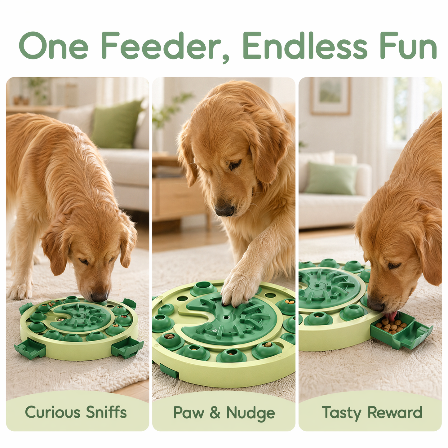 Dog Puzzle Toy, Large Size, 3 Levels of Step-by-Step Challenge, 4 Ways to Play Beginner to Advanced Slow Feeder & Mental Stimulation for Smart Dogs Enrichment Toys