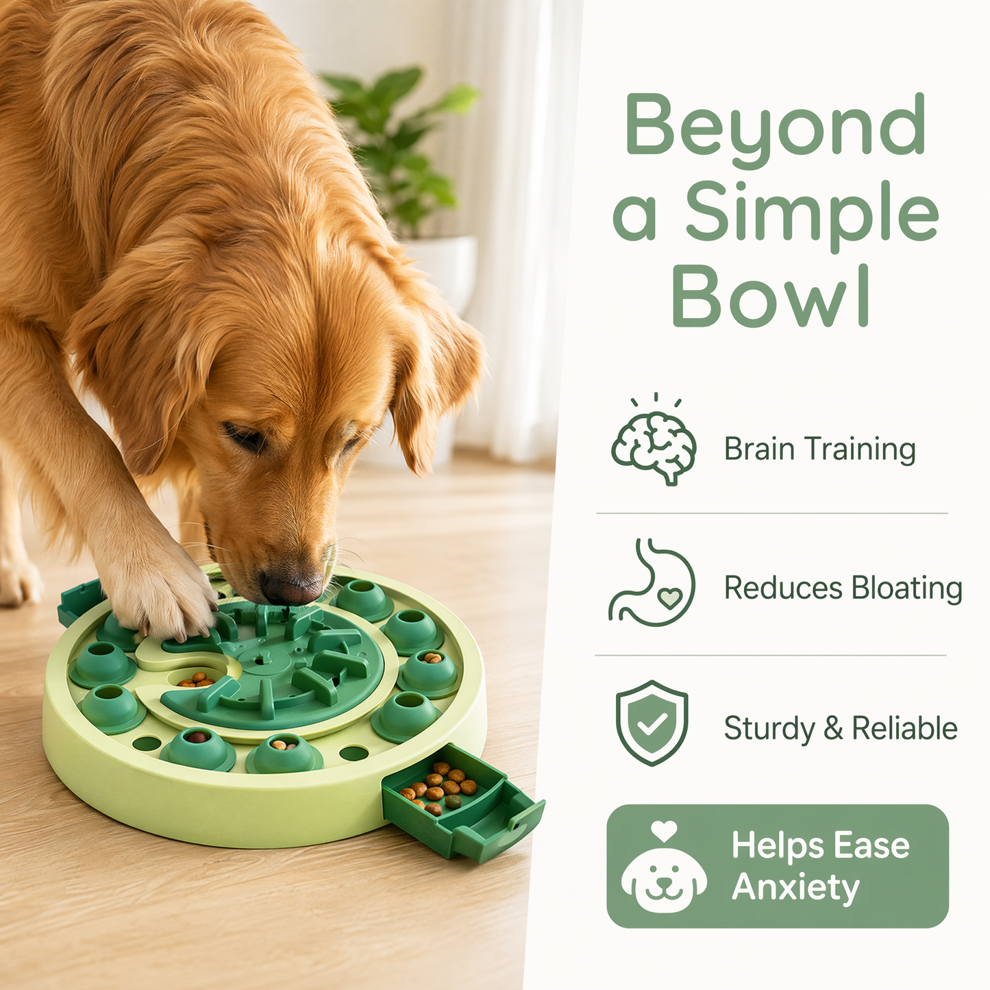 Dog Puzzle Toy, Large Size, 3 Levels of Step-by-Step Challenge, 4 Ways to Play Beginner to Advanced Slow Feeder & Mental Stimulation for Smart Dogs Enrichment Toys