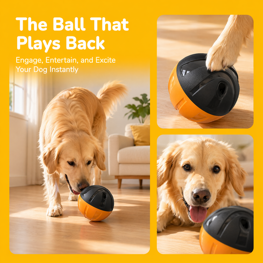 5.61 in XL Tough Dog Treat Dispenser Ball, Wobble Giggle Slow Feeder | Tough hard-shell ball with adjustable flow, 9.2 oz capacity, and giggle sound helps 25+ lb dogs eat slower and stay busy.