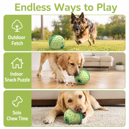 Dog Treat Dispenser, XL-Size, Wobble Giggle Ball, Roll Herding Egg, Tough Chew Toy for Large Aggressive Chewers, Interactive Indoor & Outdoor Play