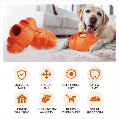 Durable Frozen Dog Chew Toy for Aggressive Chewers,Interactive Treat Dispensing Toy for Crate Training & Anxiety Relief,Food-Grade Nylon, Coffee Wood Fiber, Easy to Clean,For Medium & Large Dogs