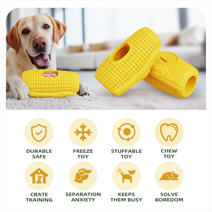 Dog Frozen Treat Toys to Keep Them Busy - Interactive Dog Puzzle Toys with Frozen Mold, Indestructible Aggressive Chew Toys for Large Dogs, Food Grade-Easy to Clean-Reduce Anxiety-Safe Chewing
