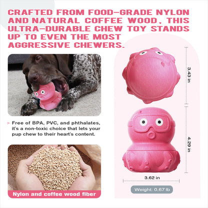 3-in-1 Dog Frozen Treat Ball, Large Size, No-Transfer Fill & Freeze Lick Cup, Treat Dispenser & Tough Chew Toy, Long-Lasting Enrichment Toy for Dogs