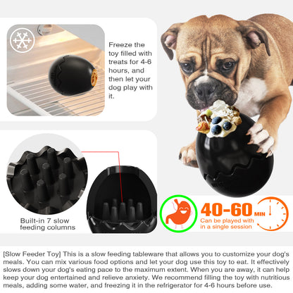 Dog Fillable Toy 3 in 1 Interactive Dog Toys Freeze Lick Summer Cooling Toy Enrichment Treat Dispensing Chew Toy Stuffable Puzzle Slow Feeder for Medium Small Dogs Easy to Clean