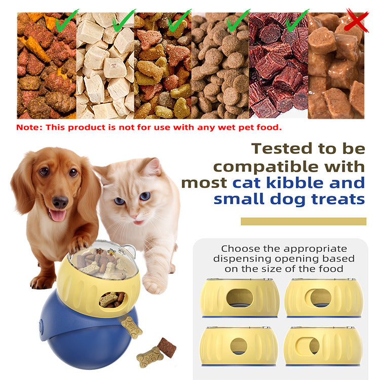 Cat Interactive Puzzle Toy, Adjustable Treat Dispenser for Indoor Cats, Safe Material Kitty Enrichment Toy for IQ Training, Mental Stimulation, Relieve Boredom, Gifts