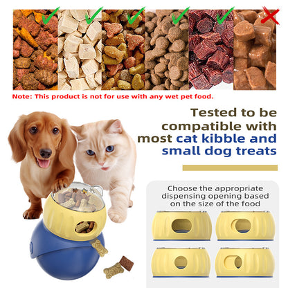 Cat Interactive Puzzle Toy, Adjustable Treat Dispenser for Indoor Cats, Safe Material Kitty Enrichment Toy for IQ Training, Mental Stimulation, Relieve Boredom, Gifts