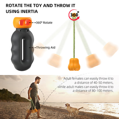 Large Dog Chew Toy with Squeaker, Tough TPR Pumpkin Toy for Strong Chewers (40 lbs+), Textured Dental Ridges, Outdoor & Water Play, Dog Pool, Beach & Fetch Toys for Summer