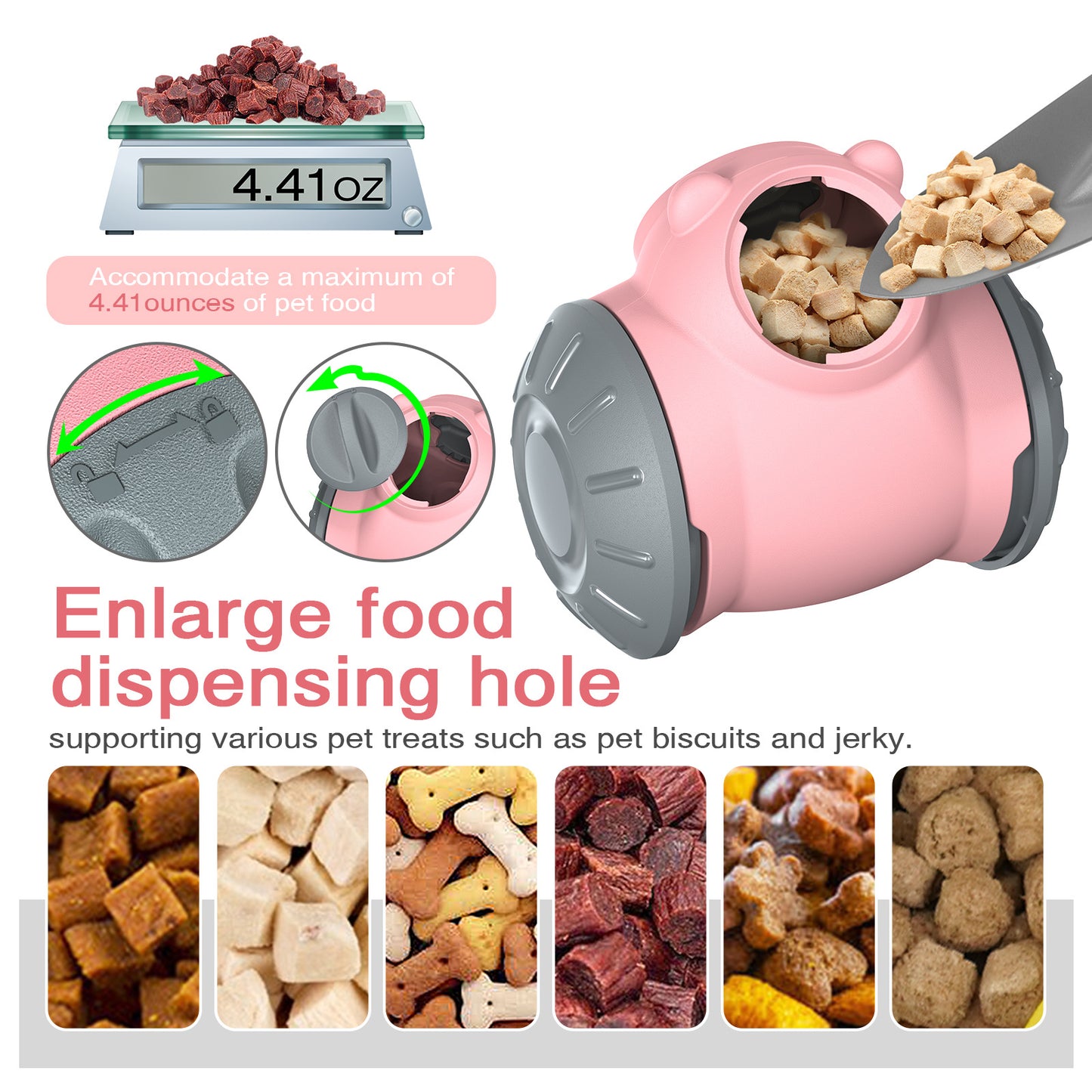 Rolling Dog Slow Feeder Toy - Dog Puzzles for Smart Dogs, Treat Dispensing Puzzle Toy for Small, Medium & Large Dogs – Engaging Food Dispenser for IQ Training & Boredom Relief