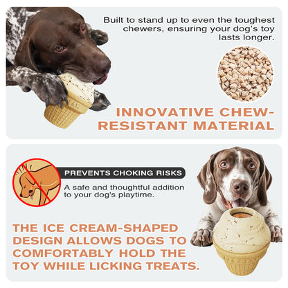 Indestructible Frozen Treat Dispenser Dog Chew Toy, Interactive Enrichment Dog Toy for Small Medium Large Dogs.Dog Puzzle Toy for Indoor Outdoor Play