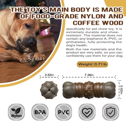 Large Size Indestructible Squeaky Dog Chew Toy for Medium/Large Aggressive Chewers Breed Dogs Durable Squeak Bone Teething Crate Toys