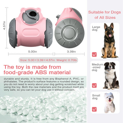 Rolling Dog Slow Feeder Toy - Dog Puzzles for Smart Dogs, Treat Dispensing Puzzle Toy for Small, Medium & Large Dogs – Engaging Food Dispenser for IQ Training & Boredom Relief