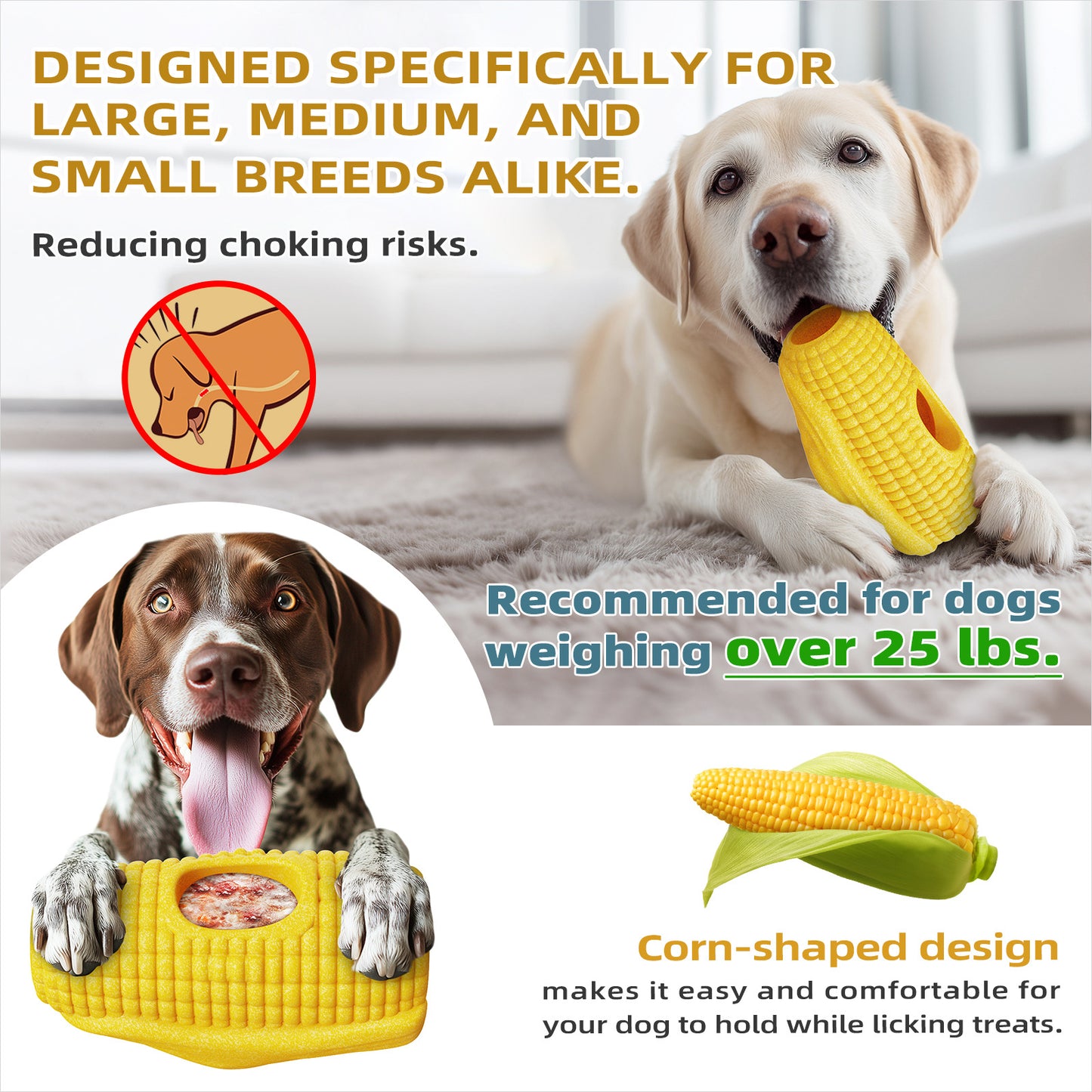 Dog Frozen Treat Toys to Keep Them Busy - Interactive Dog Puzzle Toys with Frozen Mold, Indestructible Aggressive Chew Toys for Large Dogs, Food Grade-Easy to Clean-Reduce Anxiety-Safe Chewing