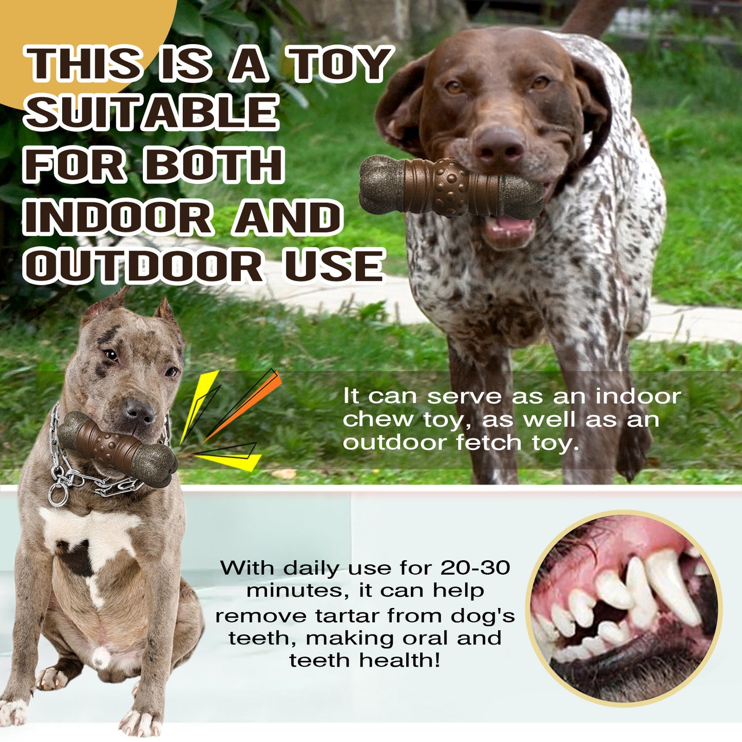 Large Size Indestructible Squeaky Dog Chew Toy for Medium/Large Aggressive Chewers Breed Dogs Durable Squeak Bone Teething Crate Toys