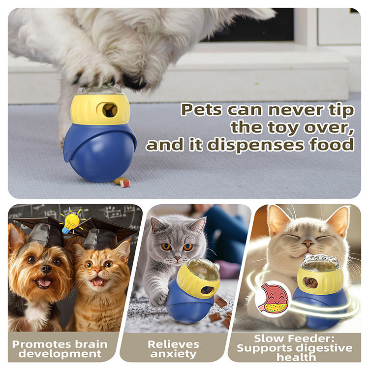 Cat Interactive Puzzle Toy, Adjustable Treat Dispenser for Indoor Cats, Safe Material Kitty Enrichment Toy for IQ Training, Mental Stimulation, Relieve Boredom, Gifts