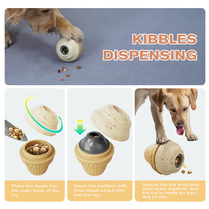 Indestructible Frozen Treat Dispenser Dog Chew Toy, Interactive Enrichment Dog Toy for Small Medium Large Dogs.Dog Puzzle Toy for Indoor Outdoor Play