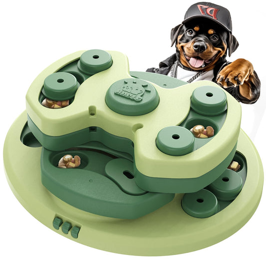 Dog Puzzle Toy, Large Size, 3 Levels of Step-by-Step Challenge, 3 Ways to Play Beginner to Advanced Slow Feeder & Mental Stimulation for Dogs Enrichment Toys
