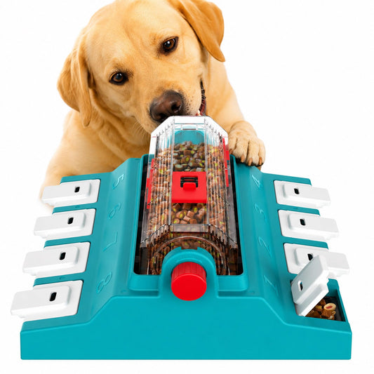 Dog Puzzle Toy, XL Size, 2 Levels of Challenge, Paw-Activated Rolling Treat Dispenser, Slow Feeder & Mental Stimulation for Medium/Large Dogs Enrichment Toys