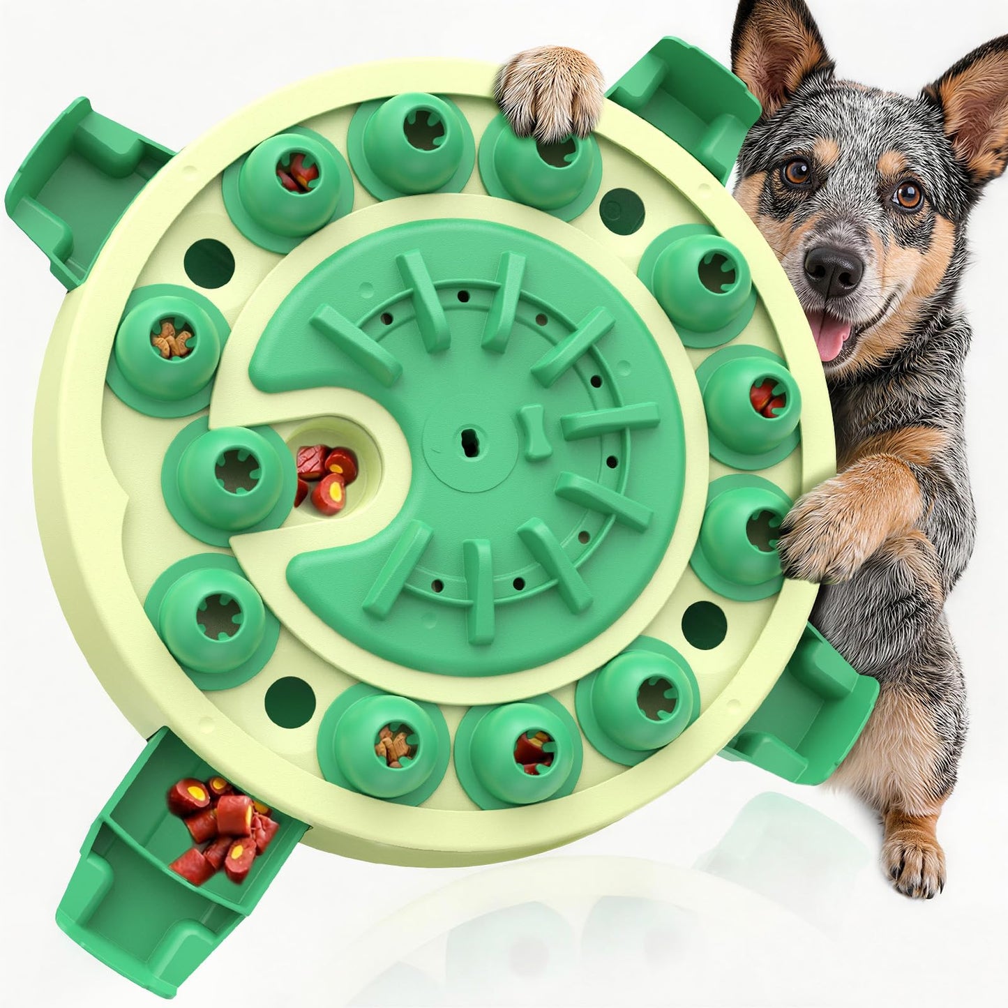Dog Puzzle Toy, Large Size, 3 Levels of Step-by-Step Challenge, 4 Ways to Play Beginner to Advanced Slow Feeder & Mental Stimulation for Smart Dogs Enrichment Toys