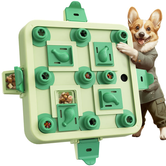 Dog Chess Puzzle Toy, Large Size, 3 Levels of Step-by-Step Challenge, Beginner to Advanced Slow Feeder & Mental Stimulation for Smart Dogs Enrichment Toys