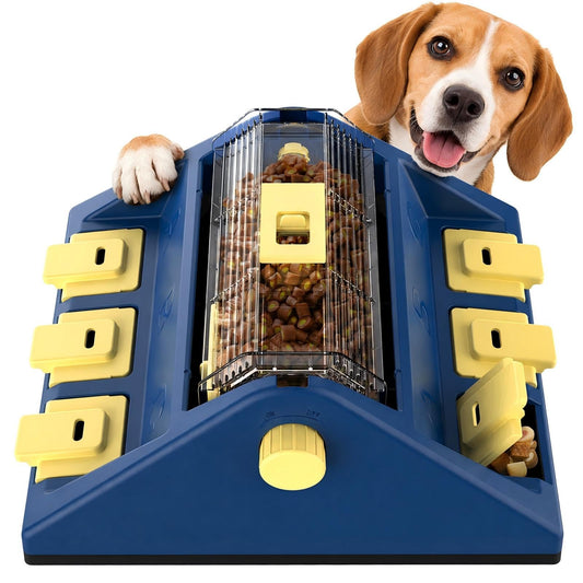 Dog Puzzle Toy, Large Size, 2 Levels of Challenge, Paw-Activated Rolling Treat Dispenser, Slow Feeder & Mental Stimulation for Small/Medium Dogs Enrichment Toys