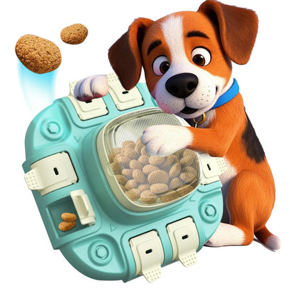 Slow Feeder Dog Bowl & Interactive Puzzle Toy - 3-in-1 Mental Stimulation Game with Treat Dispenser | Non-Slip Durable Design for Small Medium Large Dogs | Anti-Choking Food Maze & Easy Cle
