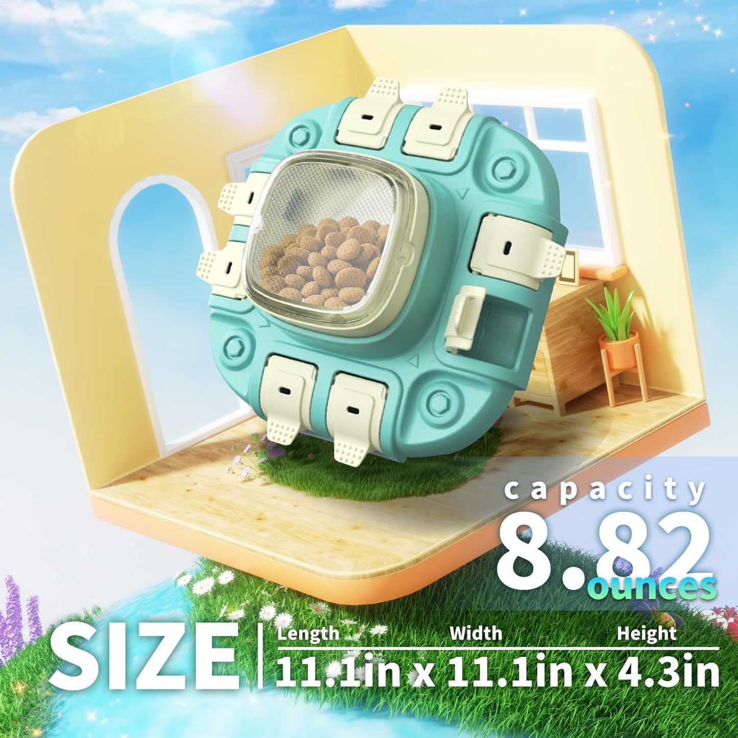 Slow Feeder Dog Bowl & Interactive Puzzle Toy - 3-in-1 Mental Stimulation Game with Treat Dispenser | Non-Slip Durable Design for Small Medium Large Dogs | Anti-Choking Food Maze & Easy Cle