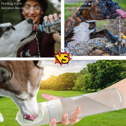 Portable Dog Water Bottle, Leak Proof, Foldable Dispenser for Outdoor Hiking - Essential Puppy Gear, Large Dog Accessories Set of 2 (34oz & 51oz) for Dog Lovers and Owners
