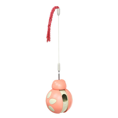 Cat Treat Interactive Toy, Indoor Puzzle Slow Feeding Mental Stimulation Sliding Rolling Cat Toy Ball with Cat Teaser, Cat Treat Dispenser Toy for Large, Medium and Small Cats