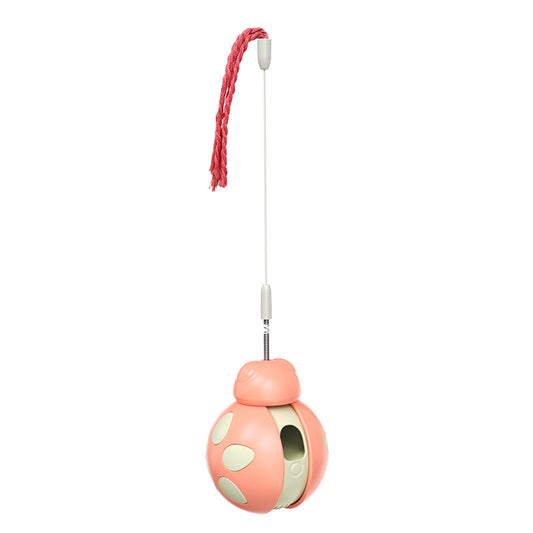 Cat Treat Interactive Toy, Indoor Puzzle Slow Feeding Mental Stimulation Sliding Rolling Cat Toy Ball with Cat Teaser, Cat Treat Dispenser Toy for Large, Medium and Small Cats