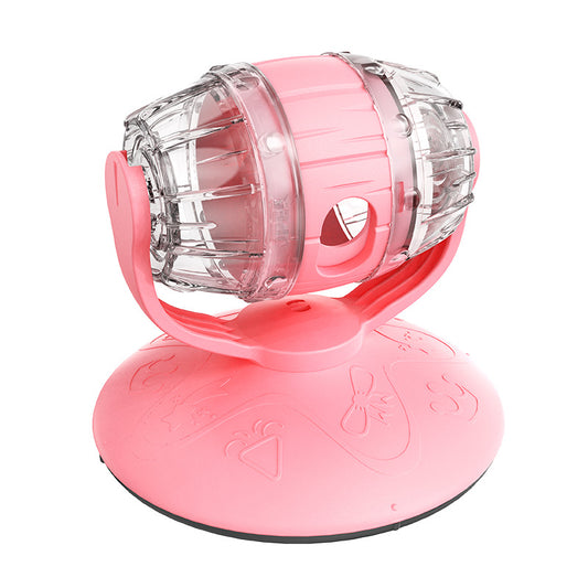 Cat Slow Feeder Toy, Adjustable Difficulty Puzzle Toy with Rotating Lid - Interactive Mental Stimulation Food Dispenser for Indoor Cats, Slows Down Eating for Dry Food & Treats