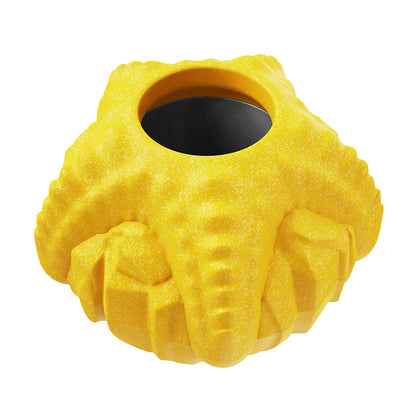 Dog Chew Toy for Aggressive Chewers, Freezable Lick Treat Dispenser, Stuffable Lick Toy, Interactive Enrichment, Long Lasting Puzzle Boredom Buster for Medium & Large Dogs - Yellow Starfish